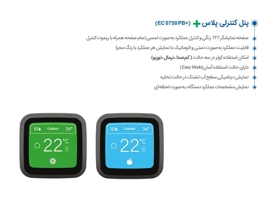 کولر آبی پلیمری 7500 انرژی مدل EC0750PB PLUS — تصویر ۱۲
