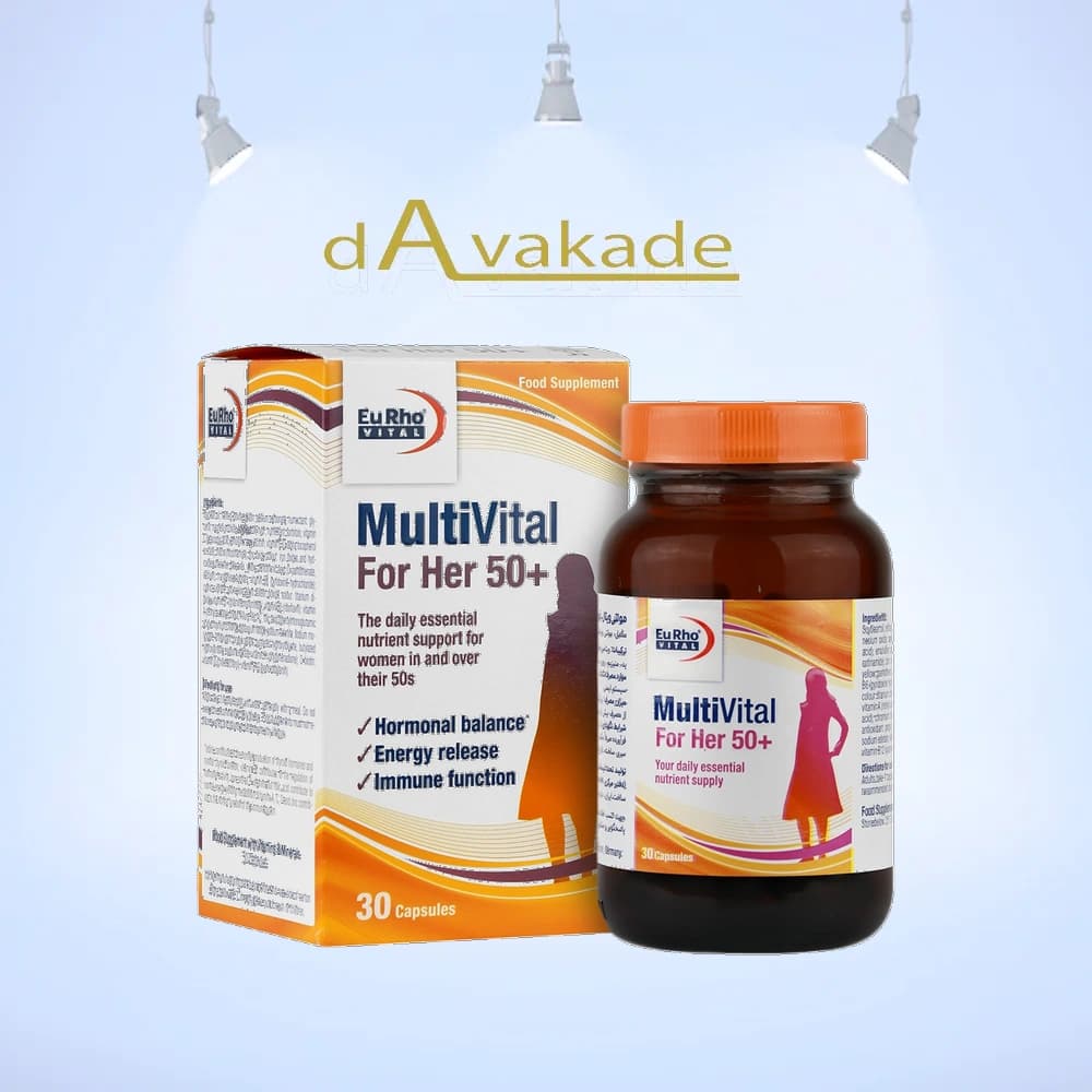 قرص مولتی‌ویتامین بانوان ۵۰+ یوروویتال EuRho Vital