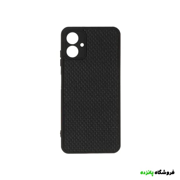 قاب طرح چرم حصیری سامسونگ A06 مدل Golden Lion – مشکی — تصویر ۲