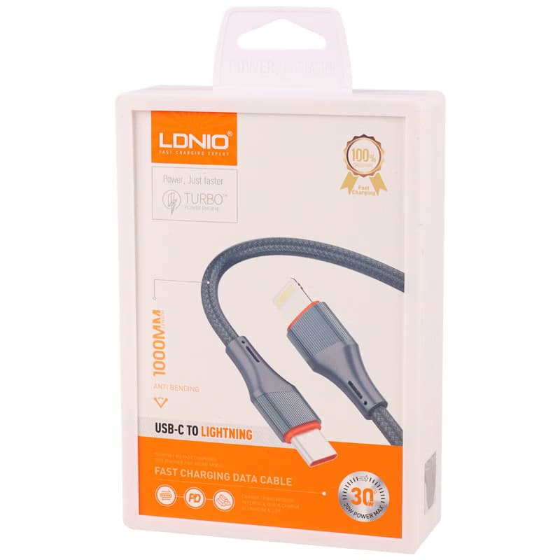 کابل شارژ تایپ سی به لایتینگ الدینیو 30 وات مدل LC631i طول 1 متر — تصویر ۴