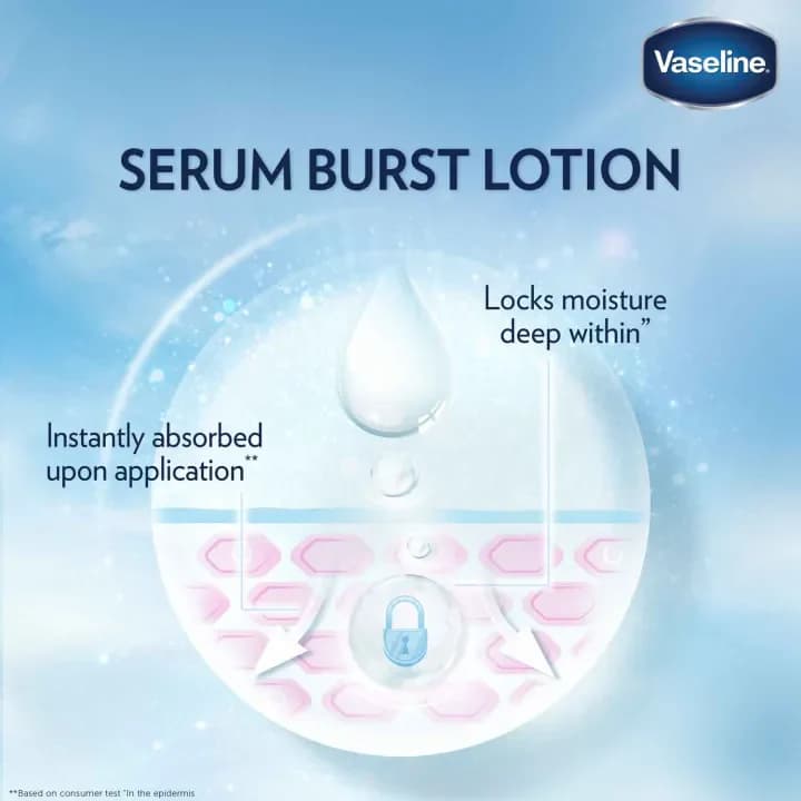 لوسیون بدن سرمی وازلین Vaseline مدل GLUTA – HYA Flawes Bright حجم 330 میل — تصویر ۷