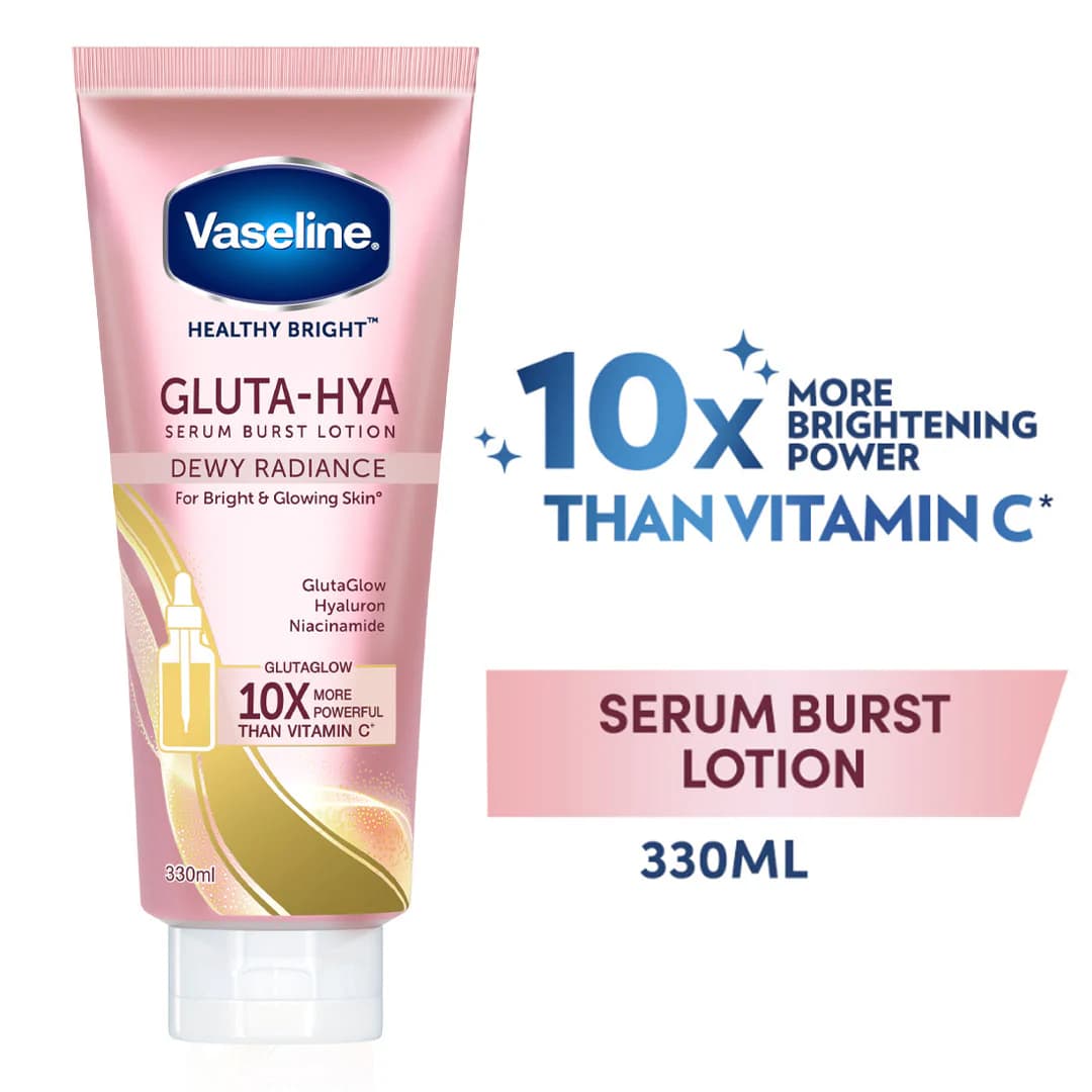 لوسیون بدن سرمی وازلین Vaseline مدل GLUTA – HYA Dewy Radiance حجم 330 میل — تصویر ۴