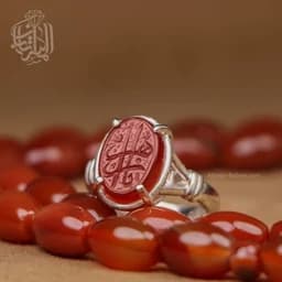 انگشتر نقره زنانه عقیق سرخ کد467 — تصویر ۲