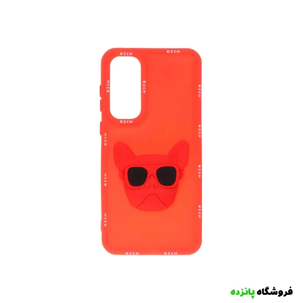 قاب RICH عروسک برجسته Samsung A55 – قرمز