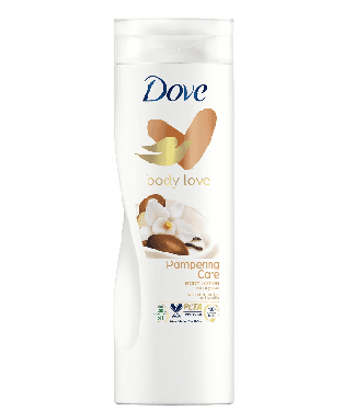 لوسیون بدن Body Love داو Dove مدل Glowing Care حاوی شی باتر و وانیل حجم 400 میل — تصویر ۵