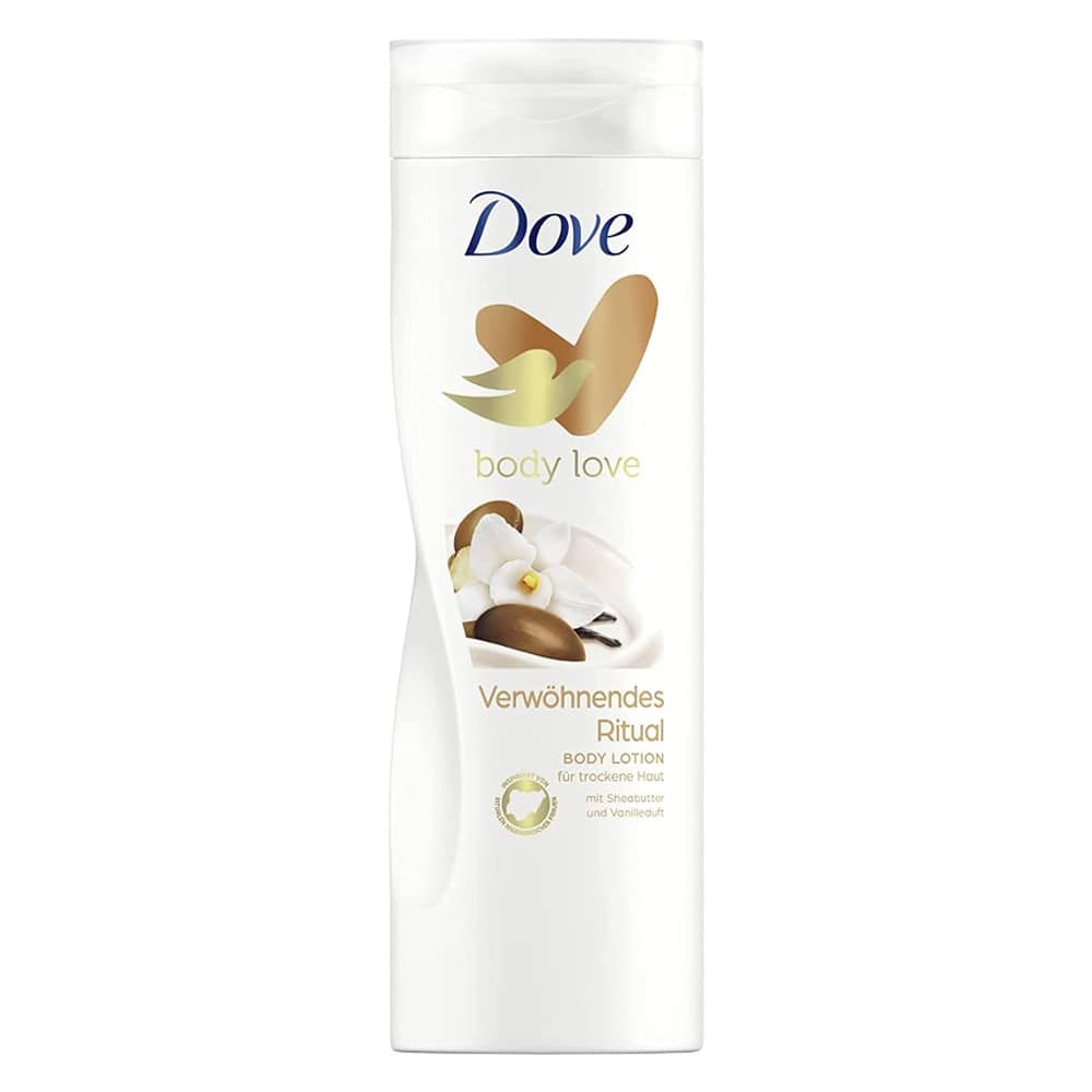 لوسیون بدن Body Love داو Dove مدل Glowing Care حاوی شی باتر و وانیل حجم 400 میل — تصویر ۲
