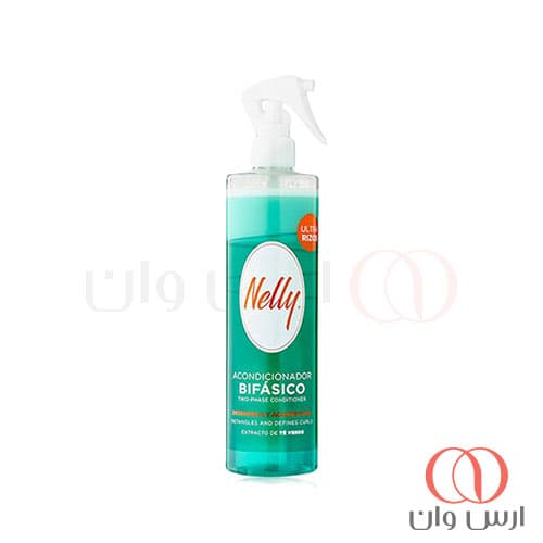 اسپری دو فاز مو فر و مجعد نلی Nelly مدل Green Tea حجم 400 میل — تصویر ۳
