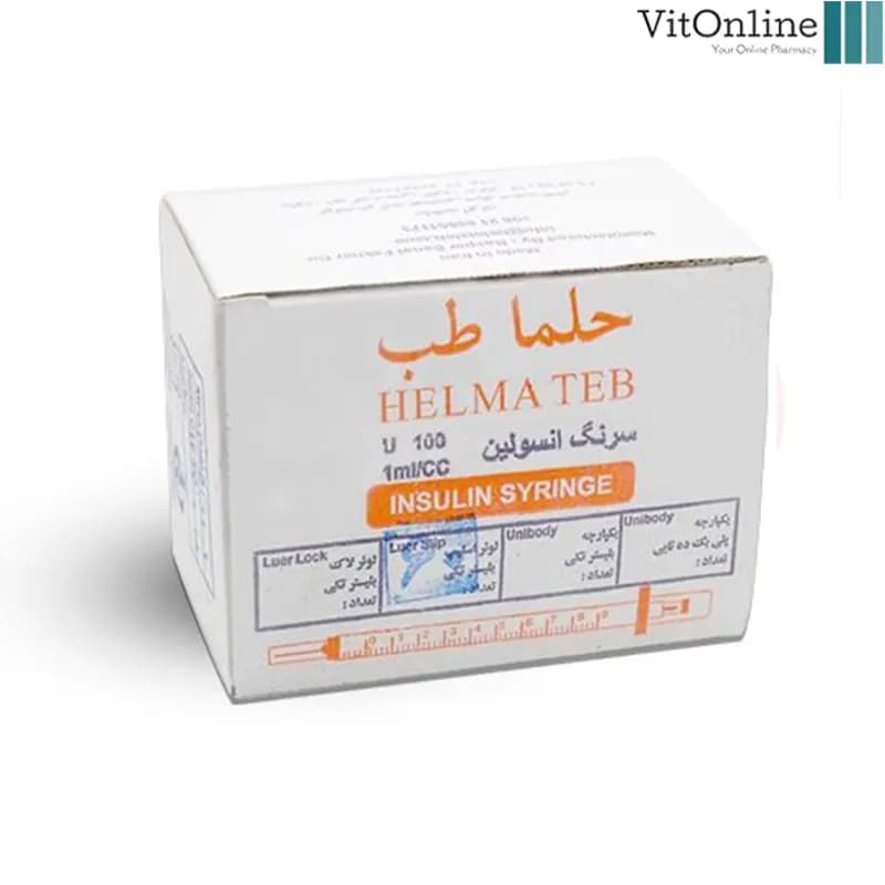 سرنگ انسولین حلما طب سرسوزن جدا