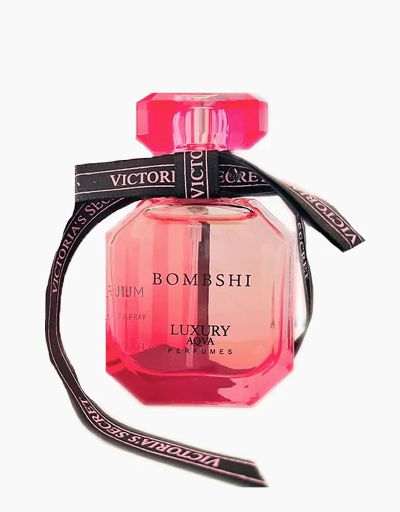 ادکلن مینی ویکتوریا سکرت بامب شل برند لاکچری آکوا LUXURY AQUA | حجم 25 میل — تصویر ۴