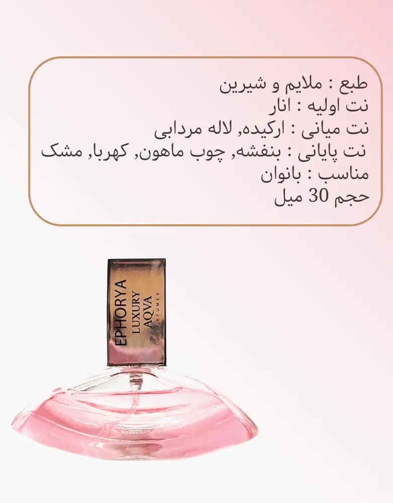 ادکلن مینی ایفوریا برند لاکچری آکوا | حجم 30 میل — تصویر ۴