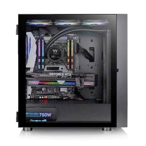 ThermalTake H570 TG ARGB Mid Tower Black Case — تصویر ۴