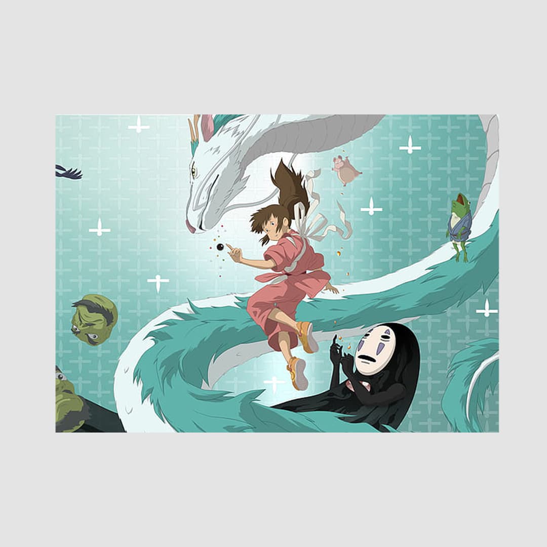 تخته شاسی / تابلو چوبی شهر اشباح Spirited Away طرح چیهیرو Chihiro — تصویر ۳