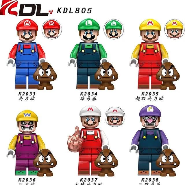 مینی فیگور لگو مدل سوپر ماریو Super Mario مجموعه 8 عددی کد KDL805 — تصویر ۲