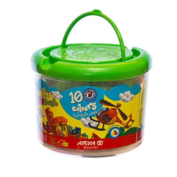 خمیر بازی 10 رنگ سطلی همراه با DVD — تصویر ۱۰