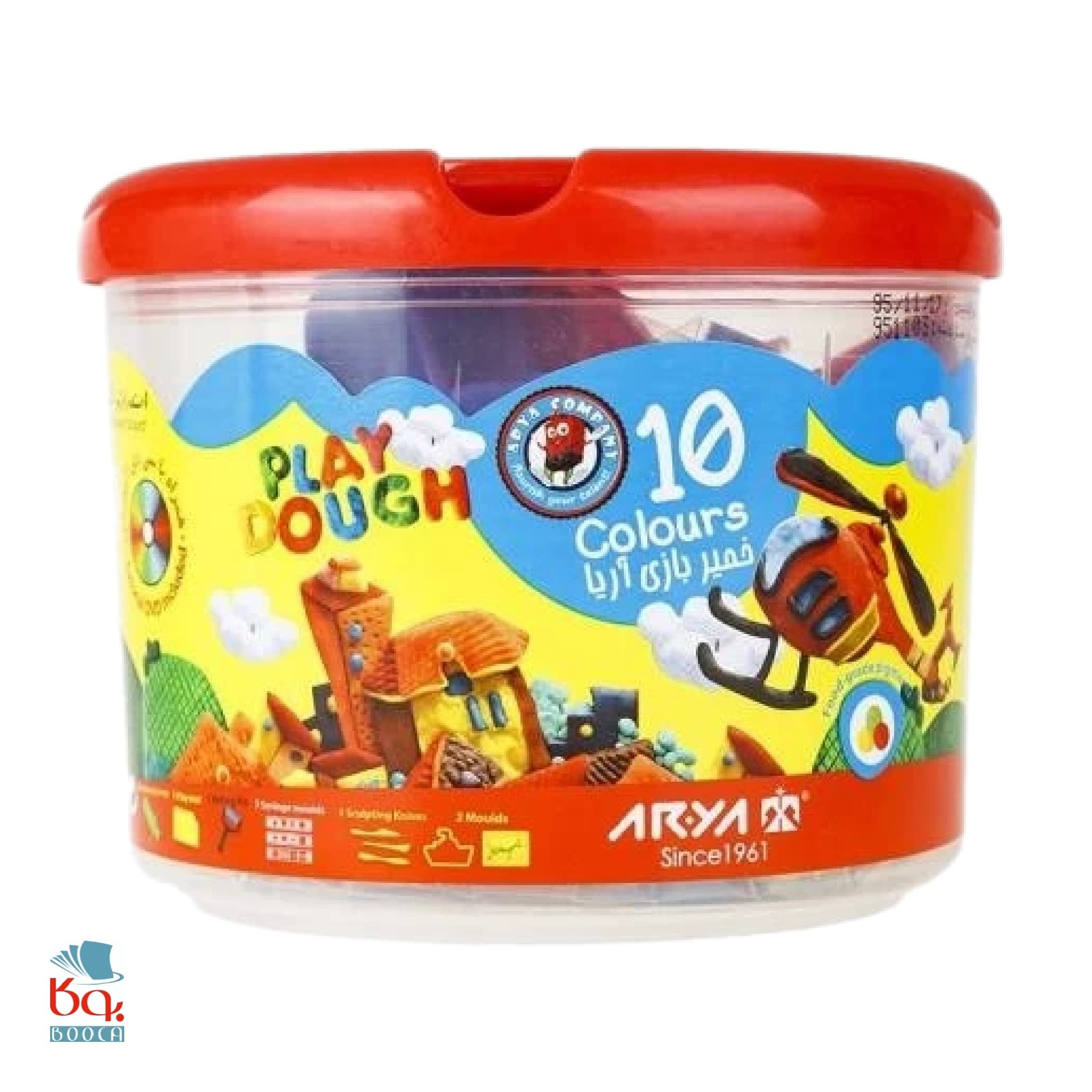 خمیر بازی 10 رنگ سطلی همراه با DVD — تصویر ۷