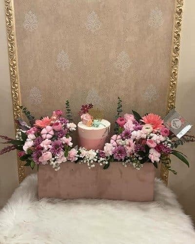 دسته گل و کیک برای تبریک ترفیع درجه نظامی