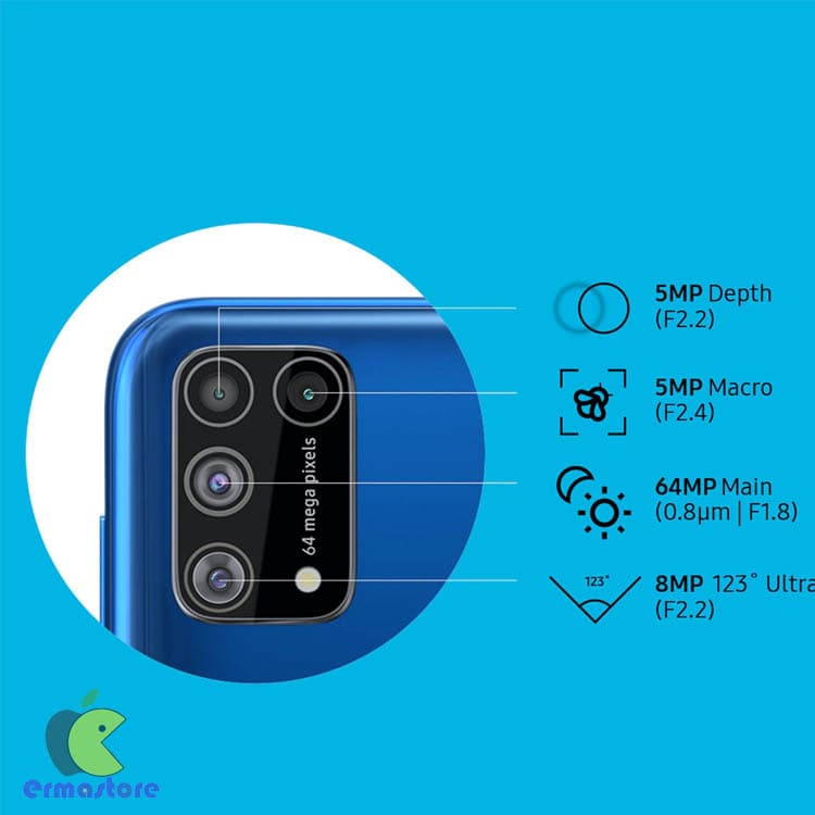 گوشی موبایل سامسونگ مدل Galaxy M31 SM-M315F/DSN دو سیم کارت ظرفیت 128گیگابایت مشکی — تصویر ۸