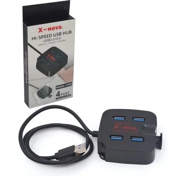 هاب USB3.0 چهار پورت X-NOVA با سری USB-A مدل x790 — تصویر ۹