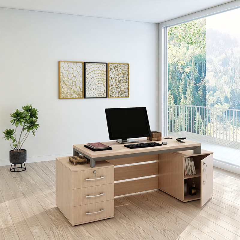 میز مدیریتی سازینه چوب مدل K340