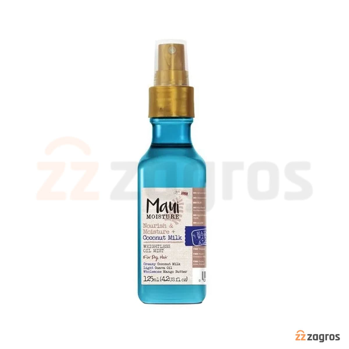 اسپری روغن مو مغذی و مرطوب کننده مائویی حاوی شیر نارگیل مناسب موهای خشک 125 میل — تصویر ۲