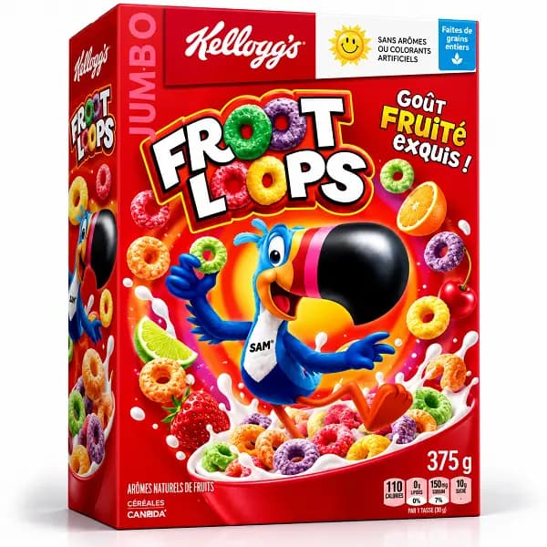 غلات صبحانه کلاگز مدل Froot Loops وزن 375 گرم — تصویر ۵
