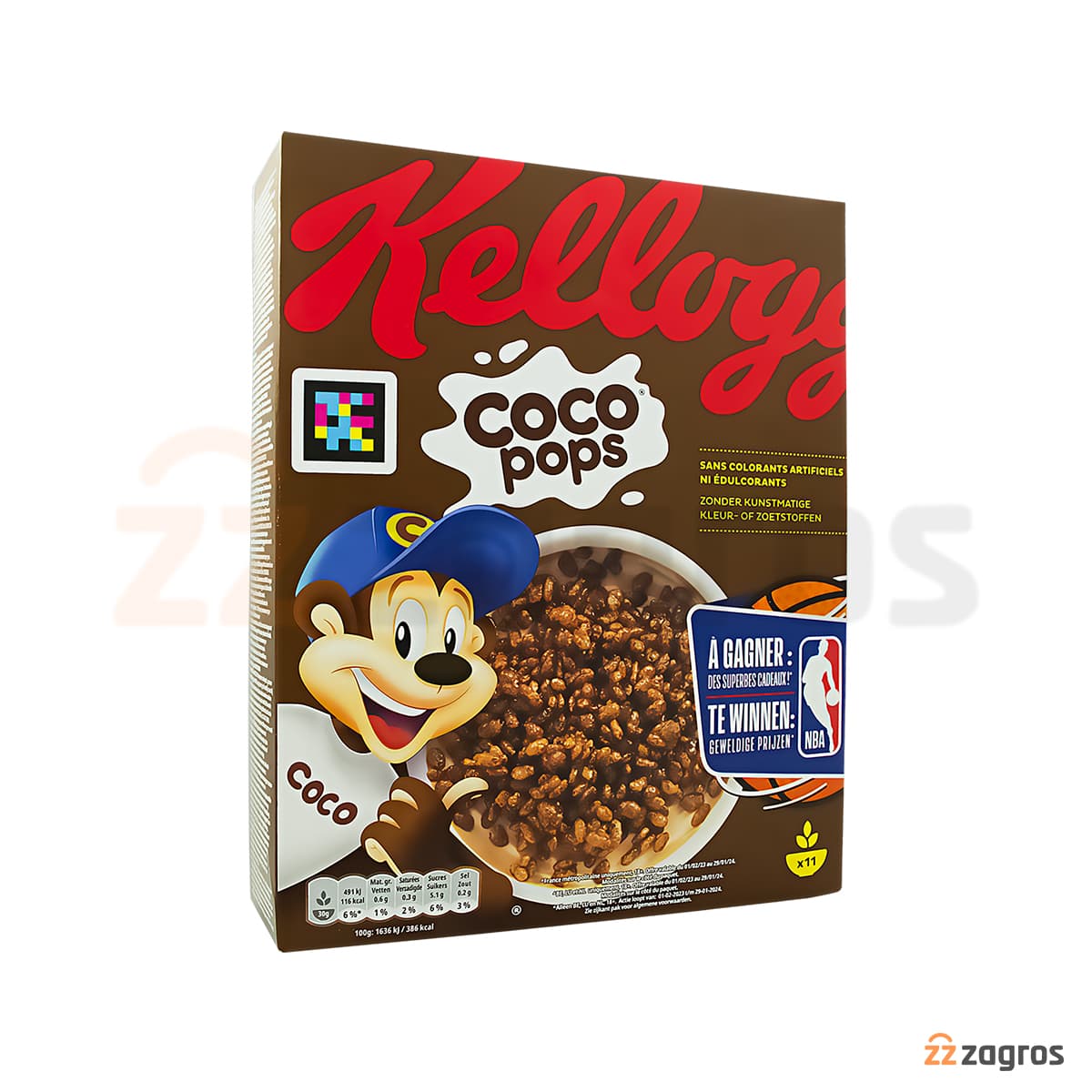 غلات صبحانه شکلاتی کلاگز مدل Coco Pops وزن 330 گرم — تصویر ۸
