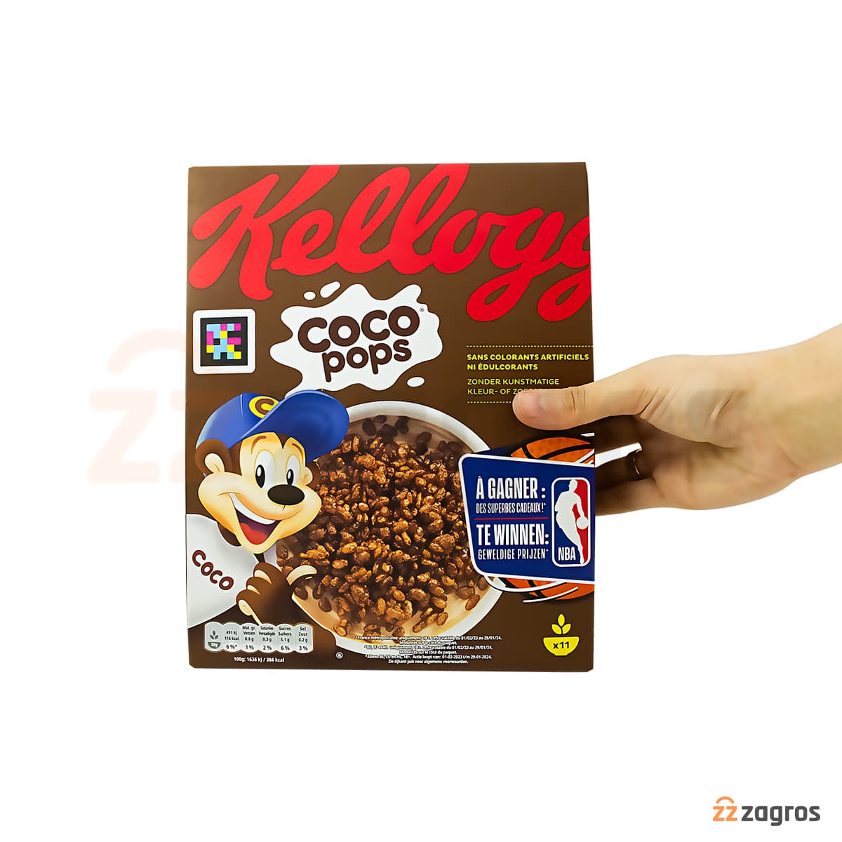 غلات صبحانه شکلاتی کلاگز مدل Coco Pops وزن 330 گرم — تصویر ۳