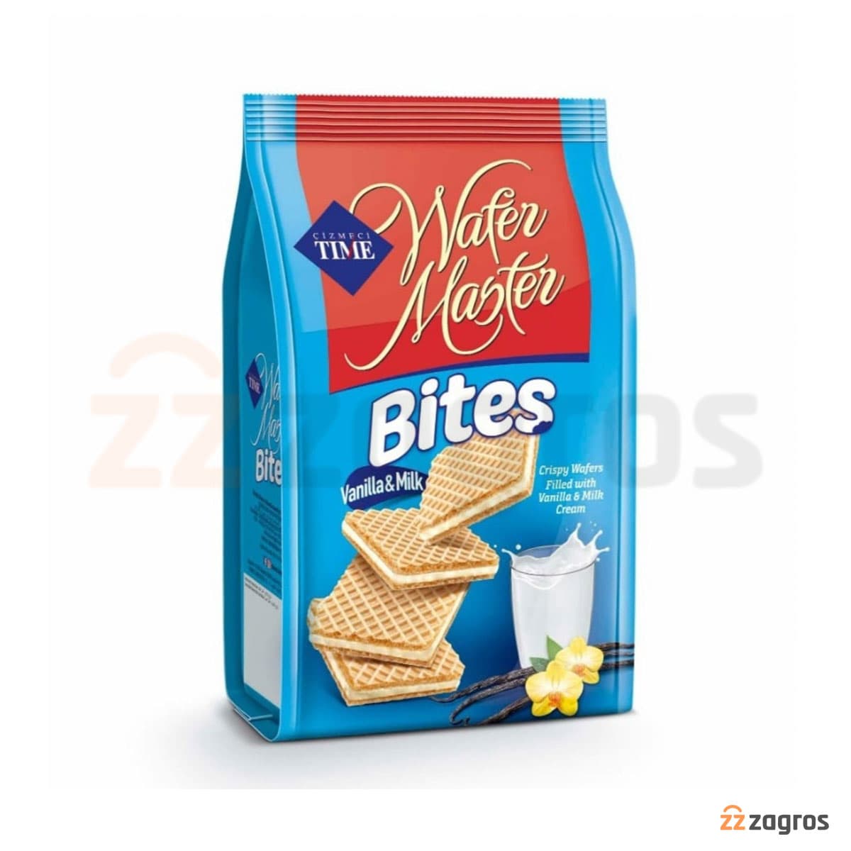 ویفر با کرم وانیل و شیر Cizmeci Time ویفر مستر مدل Bites وزن 180 گرم — تصویر ۲