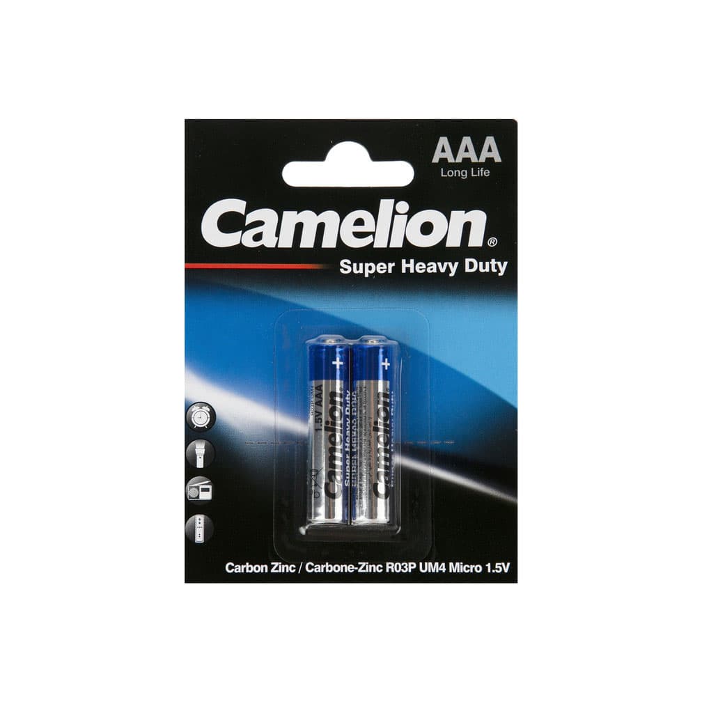 کملیون آبی نیم قلم2عددی Camelion Super Heavy R03P-BP2B — تصویر ۳