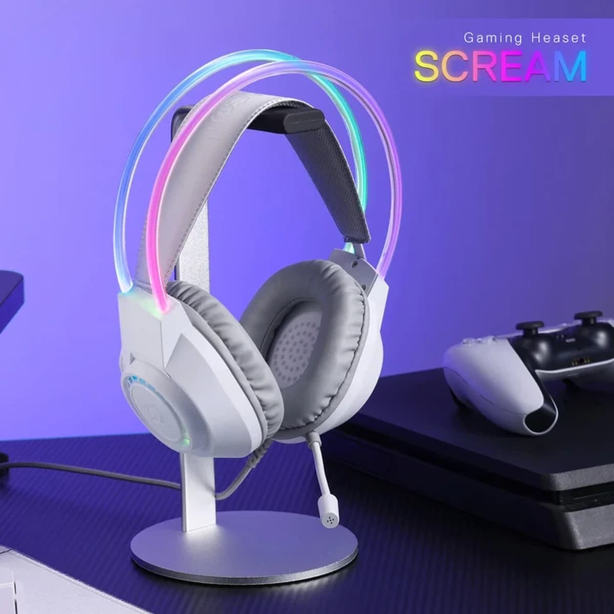 هدست گیمینگ ردراگون SCREAM H231 RGB White — تصویر ۱۲