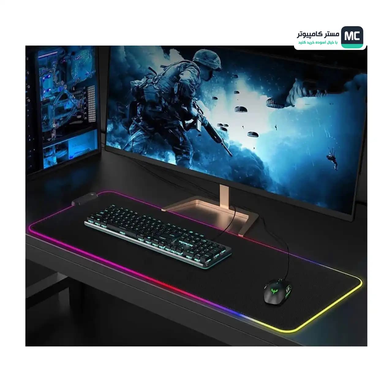 موس پد گیمینگ رپو مدل VP610 RGB BLACK 80*30 — تصویر ۳