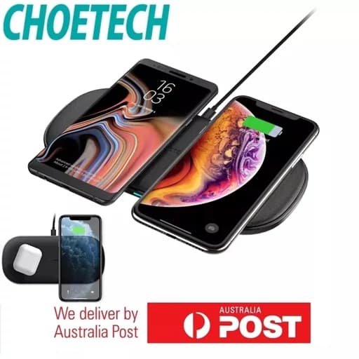 شارژر بی سیم شارژ سریع 10 واتی شارژ همزمان دو دستگاه (پس کرایه) — تصویر ۹