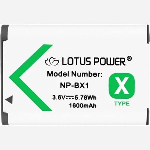 باتری دوربین عکاسی سونی مدل NP-BX1 برندlotus power اورجینال1600 میلی (پس کرایه) — تصویر ۵