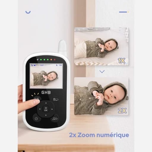پیجر (دوربین و مانیتور اتاق کودک برند GHB مدل uu24 (پس کرایه) — تصویر ۱۱