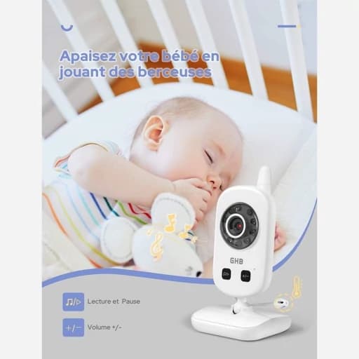 پیجر (دوربین و مانیتور اتاق کودک برند GHB مدل uu24 (پس کرایه) — تصویر ۷