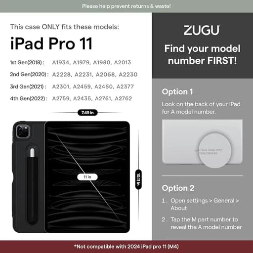 قاب محافظ برند ZUGU برای آیپد پرو 11 ipad pro اورجینال امازون المان) — تصویر ۸