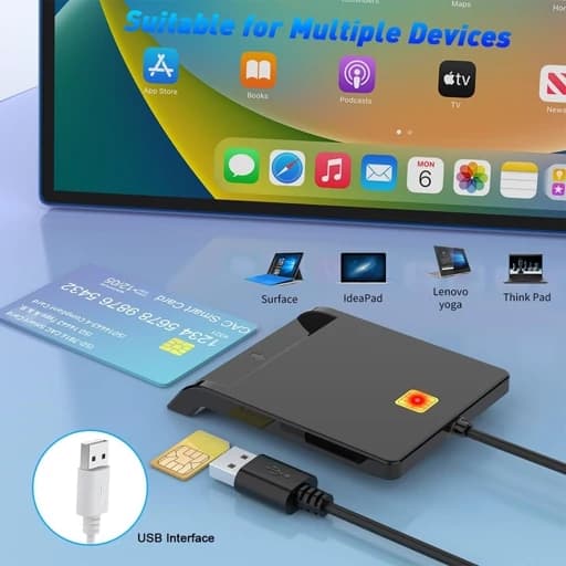 سیم و کارت خوان هوشمند خروجی USB اورجینال امازون المان