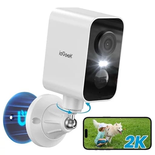 دوربین امنیتی شارژی برند ieGeek اژیر خطر/نورافکن/دید در شب رنگی — تصویر ۹