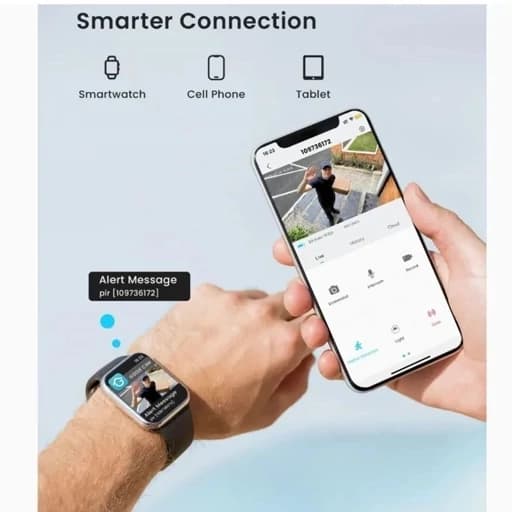 دوربین امنیتی شارژی برند ieGeek اژیر خطر/نورافکن/دید در شب رنگی — تصویر ۱۲