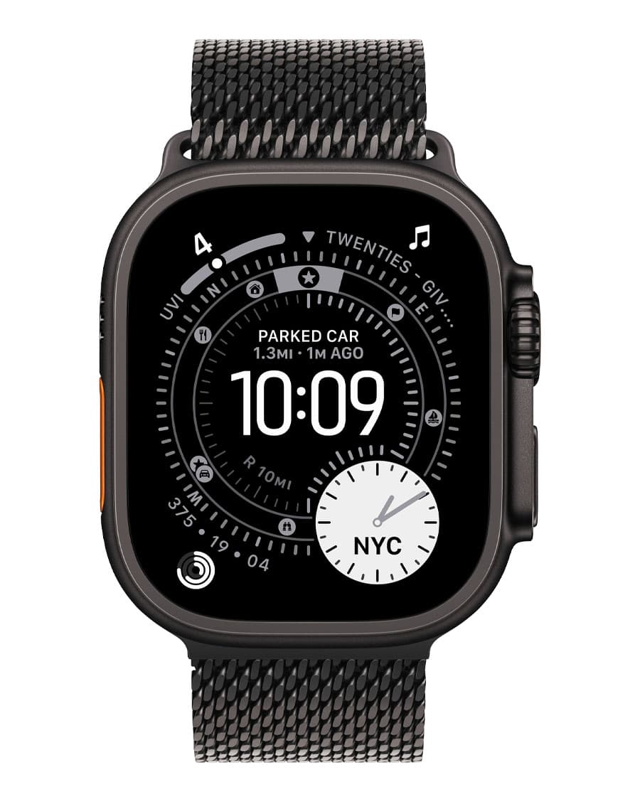 ساعت هوشمند اپل مدل Watch Ultra 3 Black Titanium 49mm بند Milanese Loop — تصویر ۵