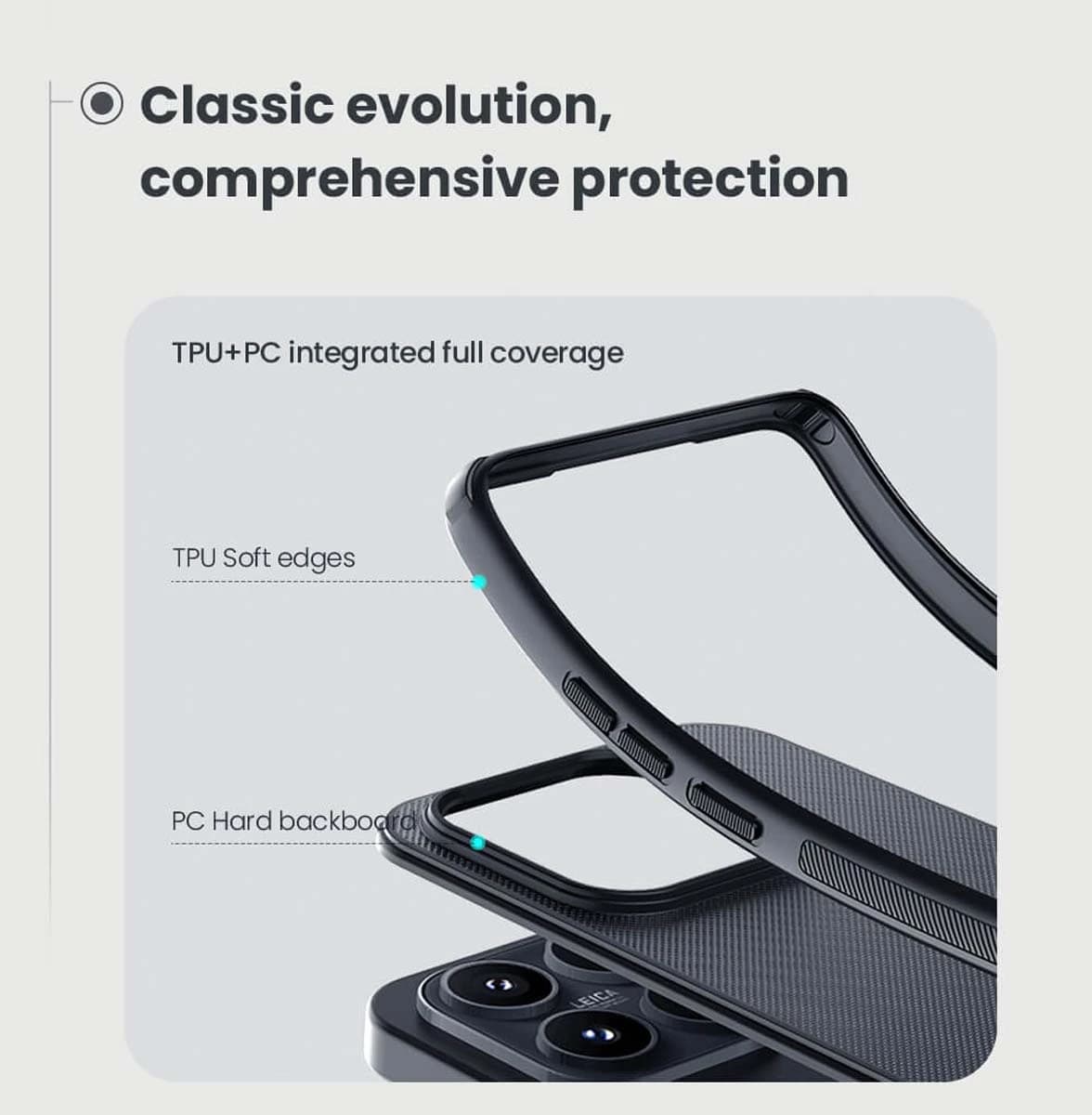 قاب ضدضربه دودی Xiaomi 17 Max مارک نیلکین مدل Super Frosted Shield Pro Clear — تصویر ۵