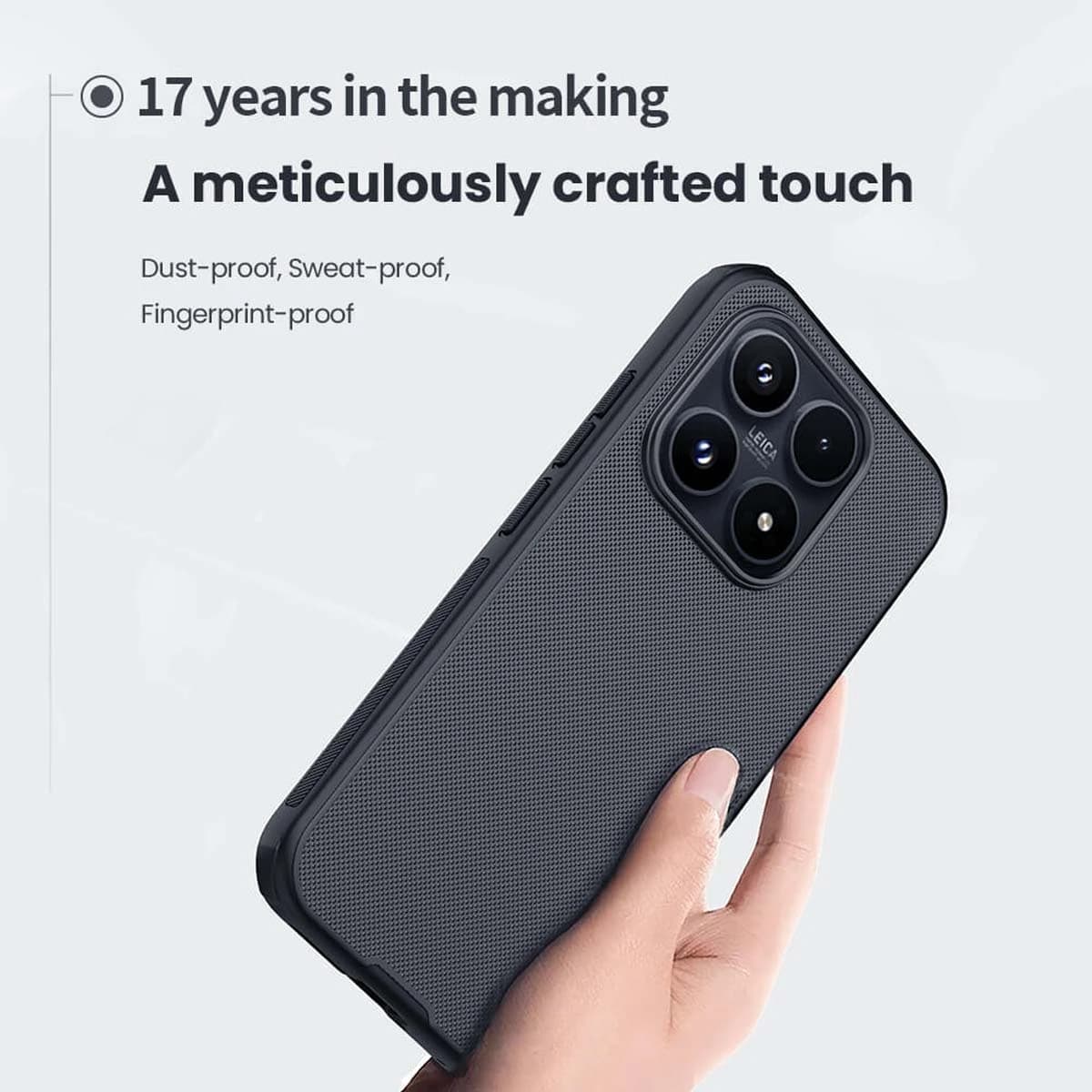 قاب ضدضربه دودی Xiaomi 17 Max مارک نیلکین مدل Super Frosted Shield Pro Clear — تصویر ۴