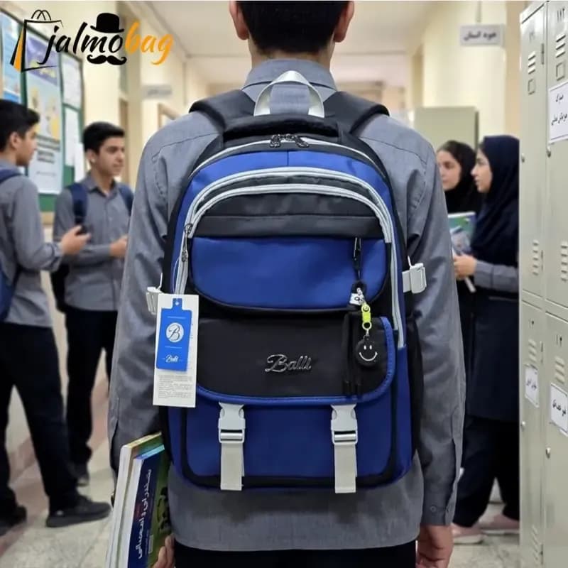 کوله پشتی اسپرت ضد آب جادار مناسب مدرسه و دانشگاه — تصویر ۱۱