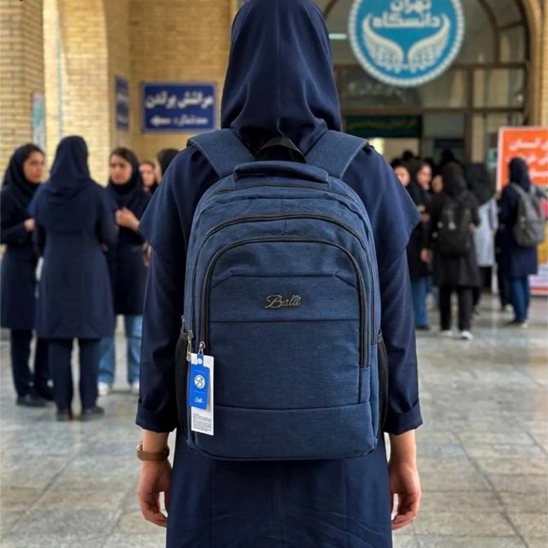 کوله پشتی ضدآب اسپرت مناسب دانشجویی و روزمره با پورت USB و جاکلپتپی — تصویر ۷