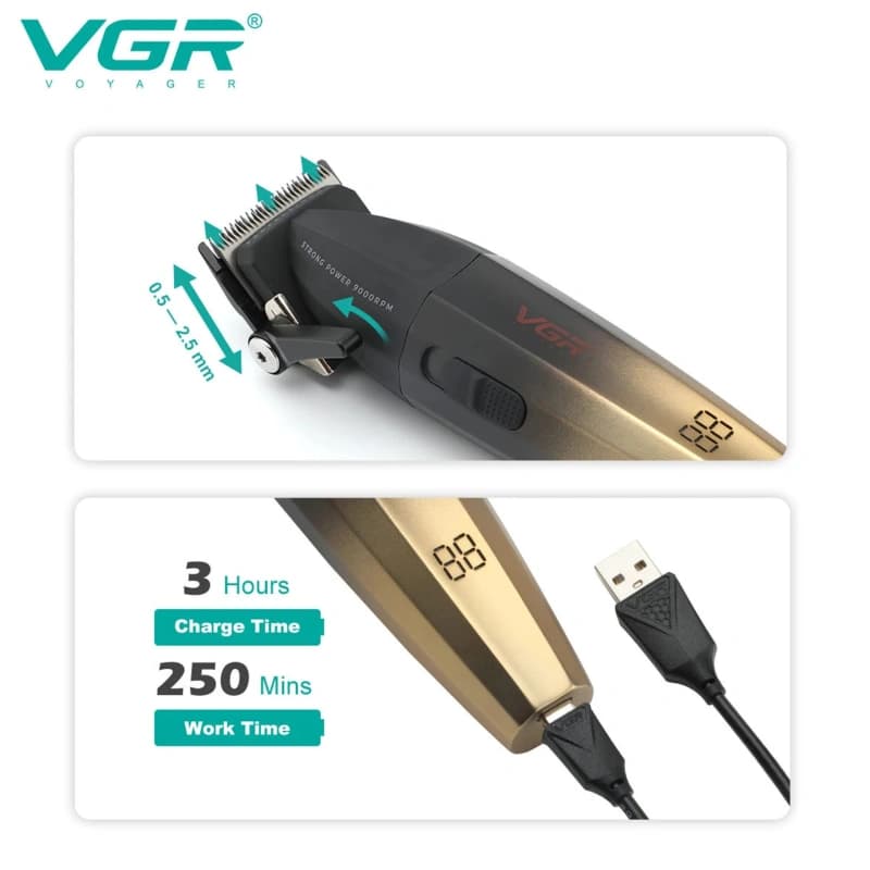 ماشین اصلاح سر و صورت وی جی آر مدل V-003 — تصویر ۷