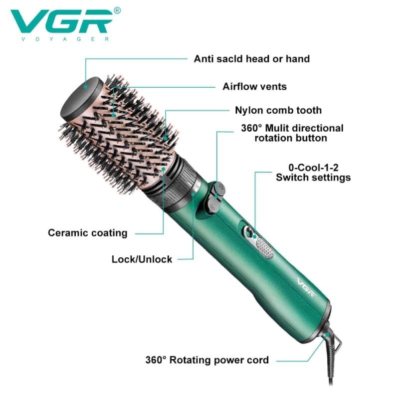 سشوار چرخشی وی جی آر مدل V-498 — تصویر ۴