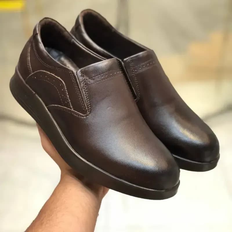 کفش چرم مردانه مدل فانتوم رویه چرم طبیعی زیره PU طبی — تصویر ۱۱