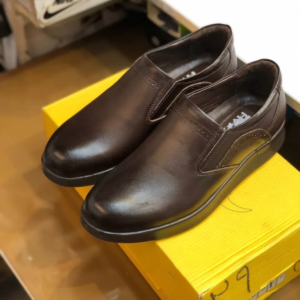 کفش چرم مردانه مدل فانتوم رویه چرم طبیعی زیره PU طبی — تصویر ۶