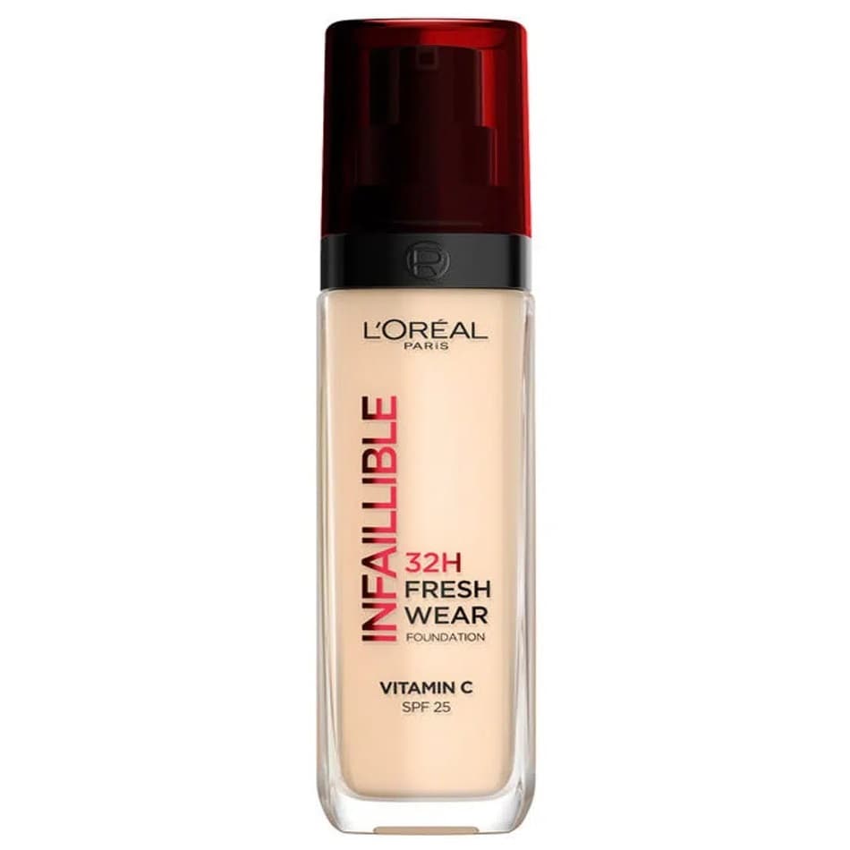 کرم پودر لورال LOREAL شیشه ای مدل INFAILLIBLE شماره 140 رنگ golden beige حجم 30 میل — تصویر ۵