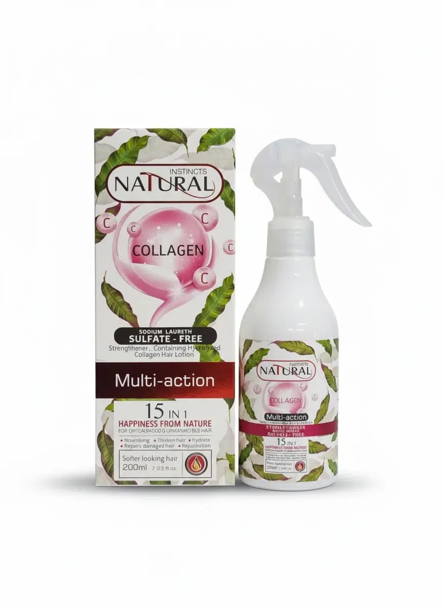 لوسیون موی نچرال NATURAL احیا کننده مو های آسیب دیده حاوی کلاژن حجم 200 میل